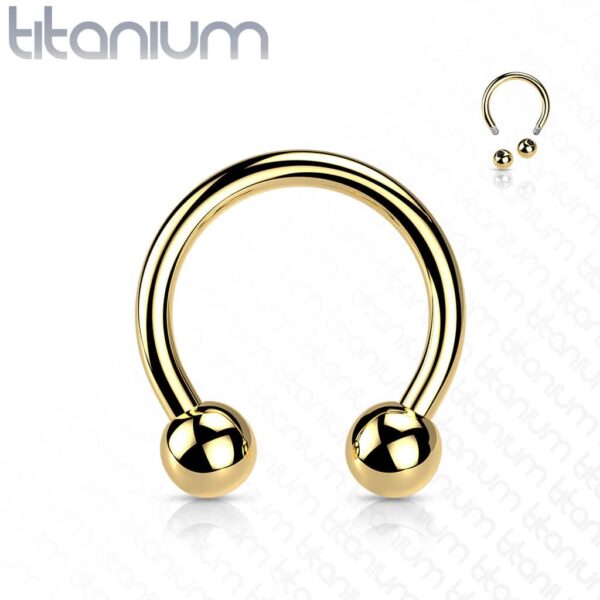 Circular barbell van titanium met coating in verschillende kleuren - Afbeelding 8