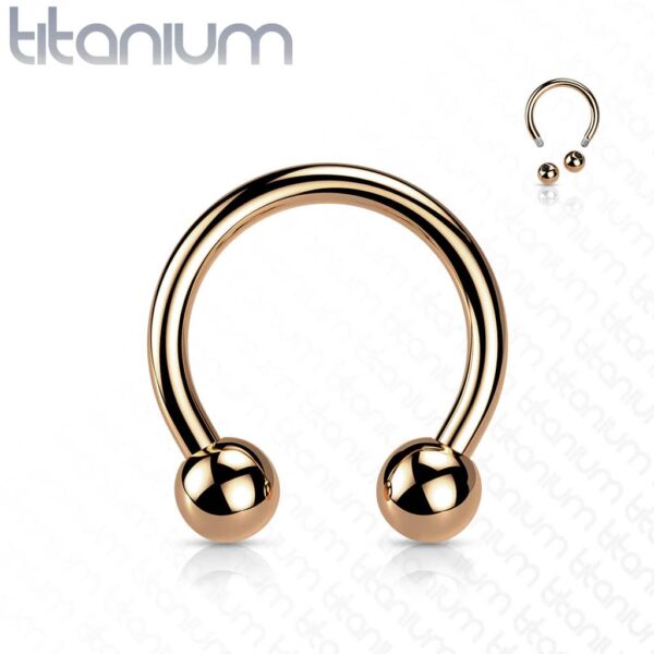 Circular barbell van titanium met coating in verschillende kleuren - Afbeelding 10