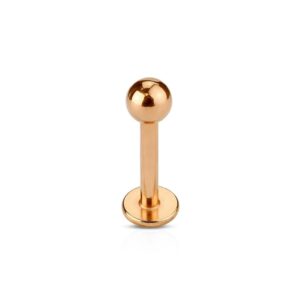 Labret met rose goudkleur coating