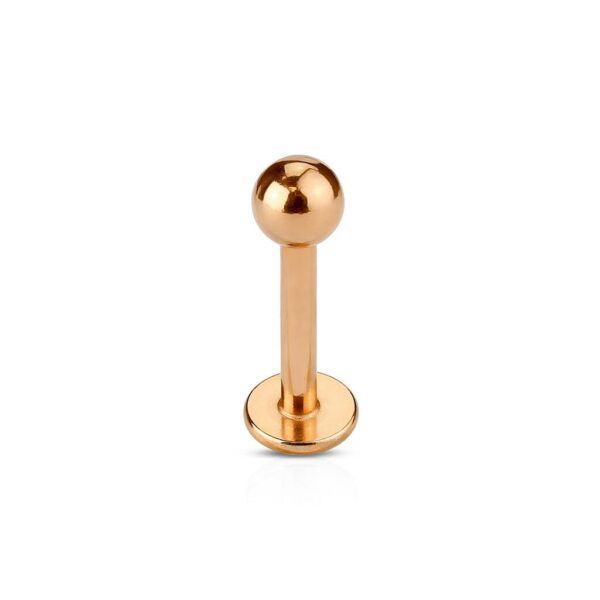 Labret met rose goudkleur coating - Afbeelding 2
