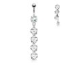 Navelpiercing met hangende hartjes - Afbeelding 2