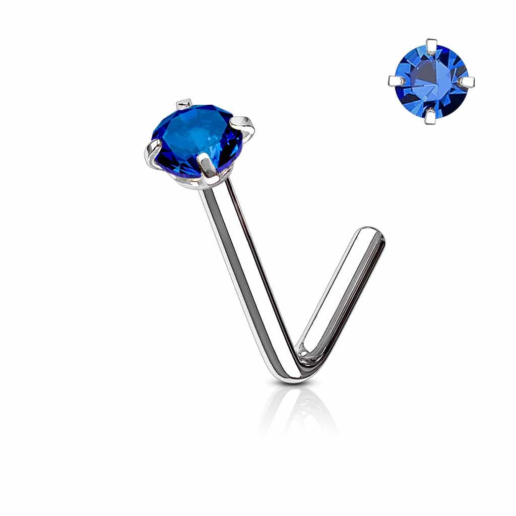 Neus stud met rond kristal in verschillende kleuren - Afbeelding 22