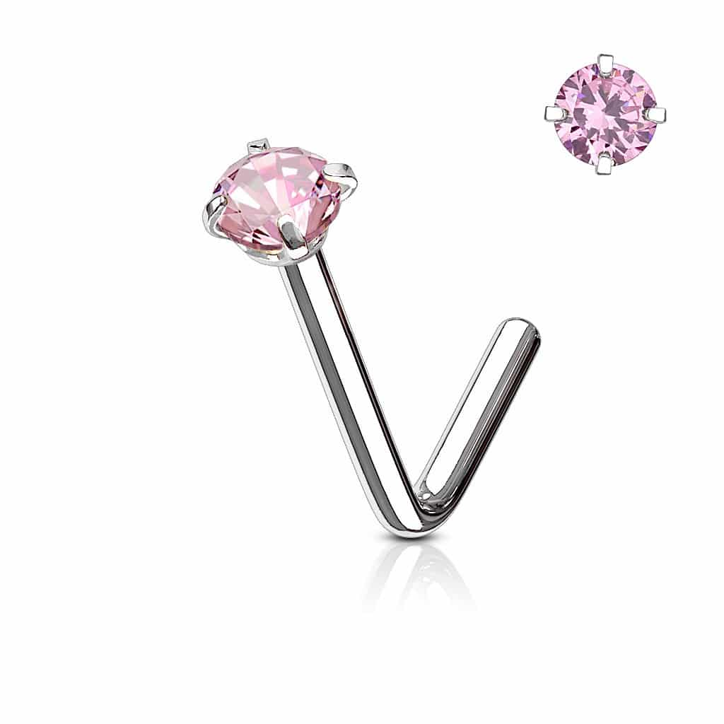 Neus stud met rond kristal in verschillende kleuren - Afbeelding 36