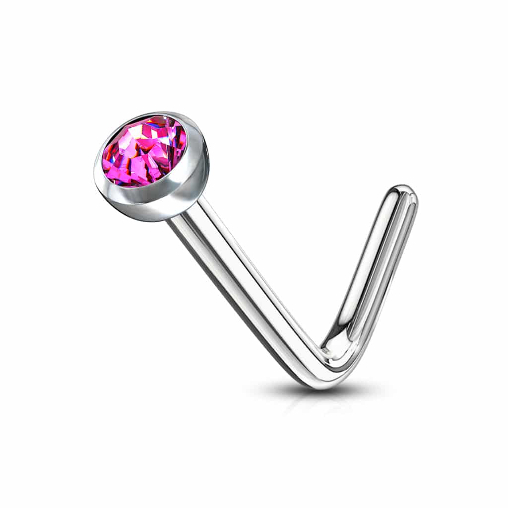 Neus stud standaard met rond kristal - Afbeelding 9