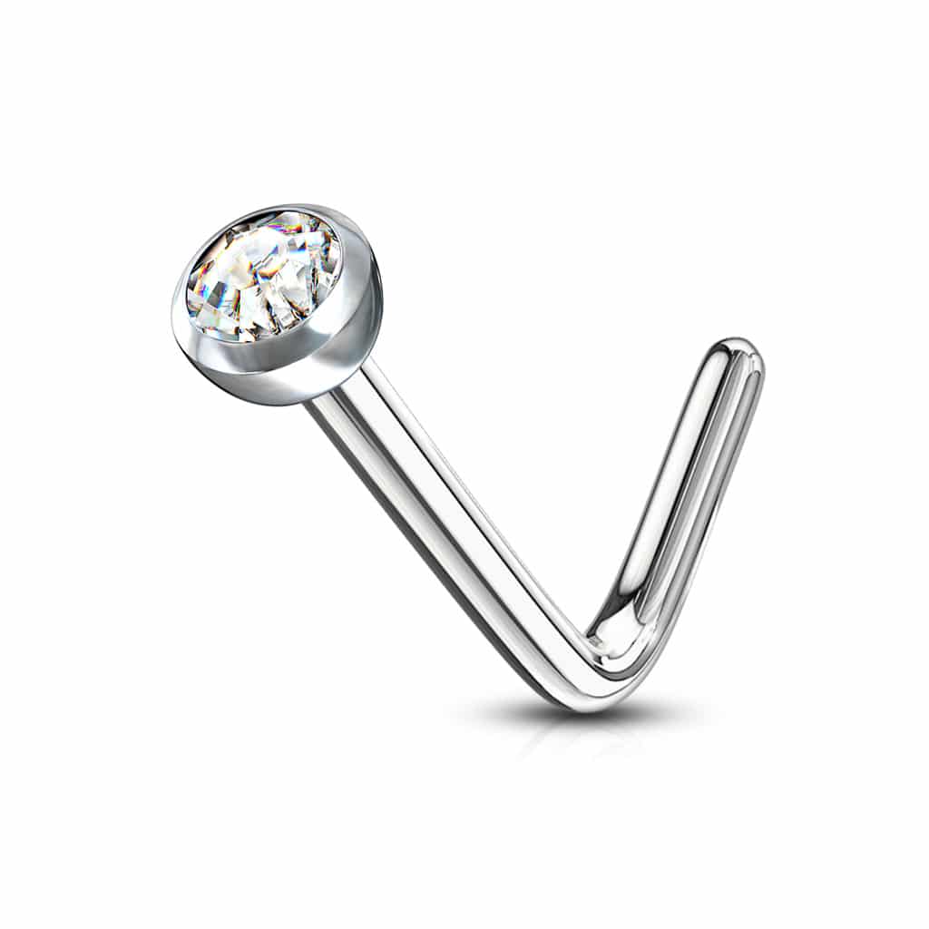 Neus stud standaard met rond kristal - Afbeelding 8