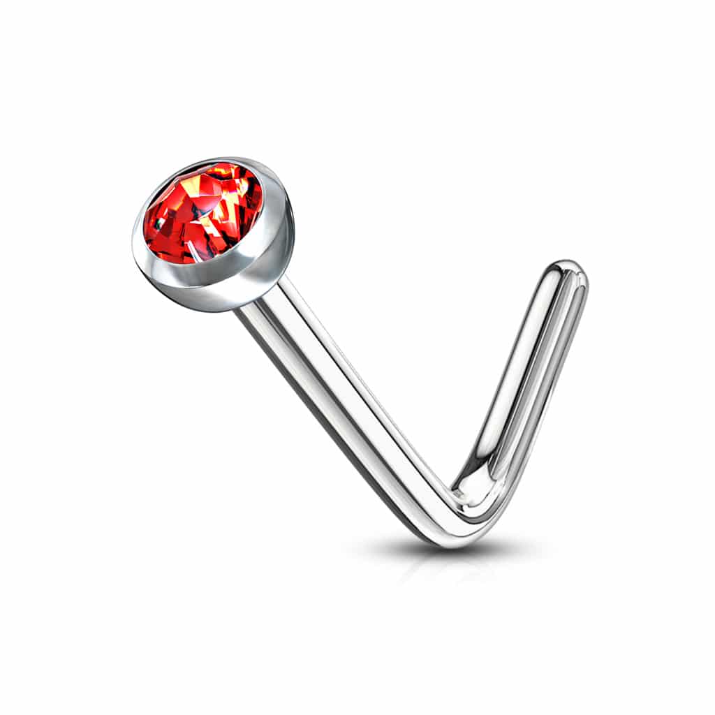 Neus stud standaard met rond kristal - Afbeelding 14