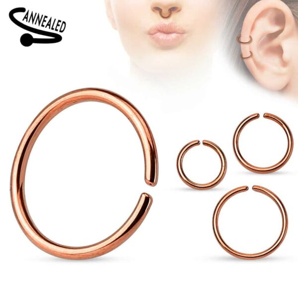 Standaard piercing ring titanium plated in verschillende kleuren - Afbeelding 11